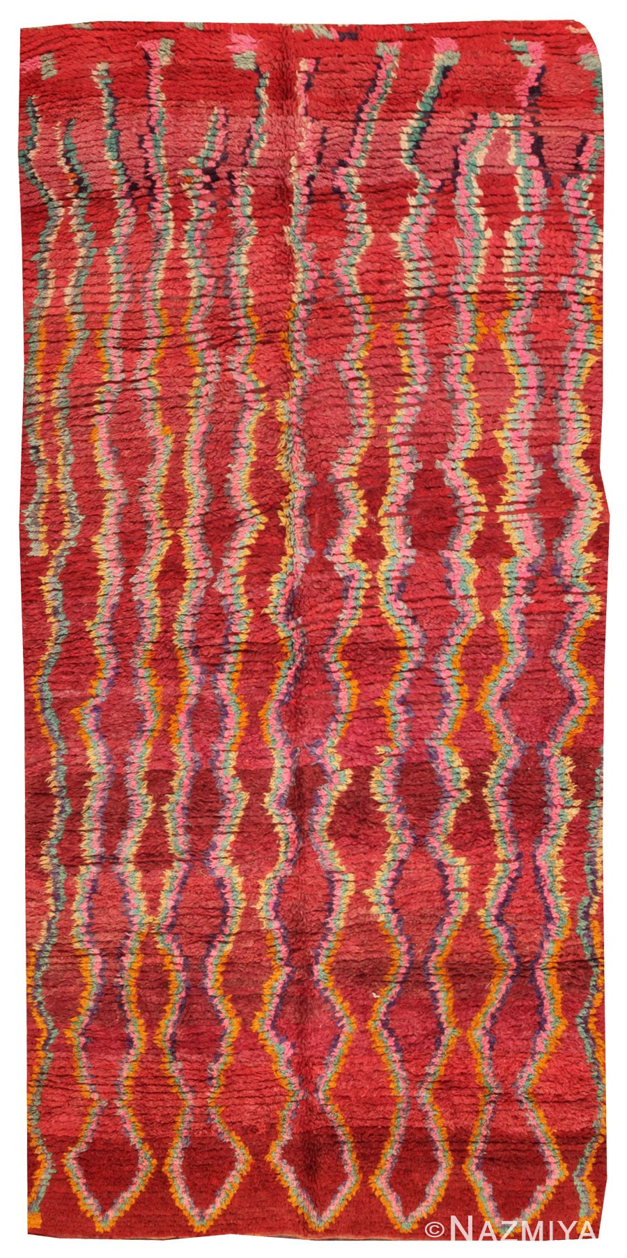Mid Century Moroccan Rug #45095 Detail/Large View
