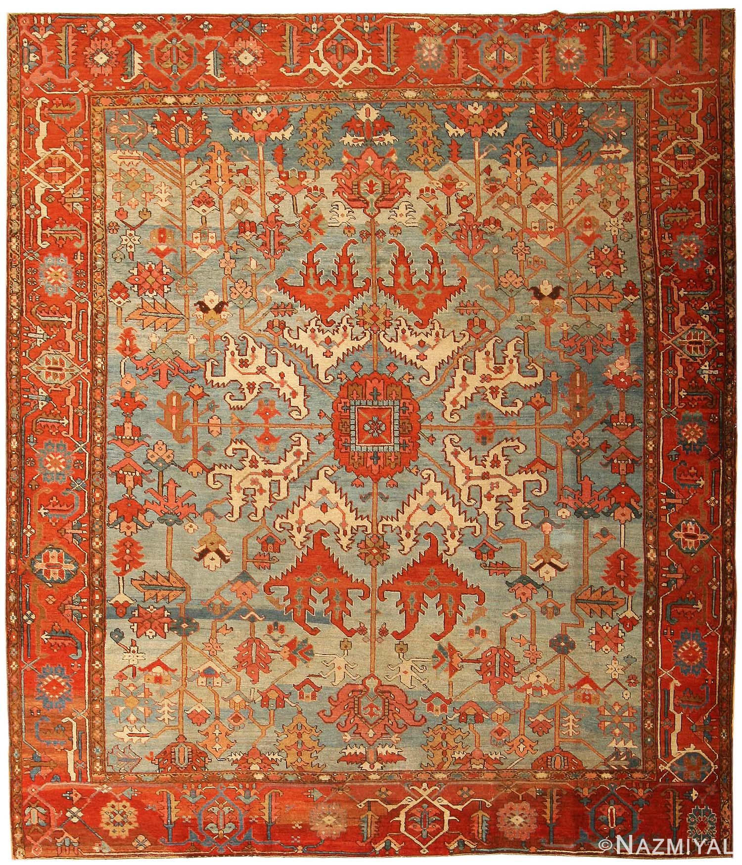 Antique Heriz Serapi Persian Rugs 43719 Detail/Large View