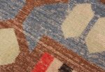 Weave detail Vintage Art Deco Indian rug 44915 by Nazmiyal