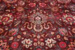 Detail Aubergine Antique Persian Kerman rug 44830 by Nazmiyal