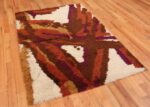 Full small Vintage Swedish Scandinavian Shag Rya rug 45165 by Nazmiyal