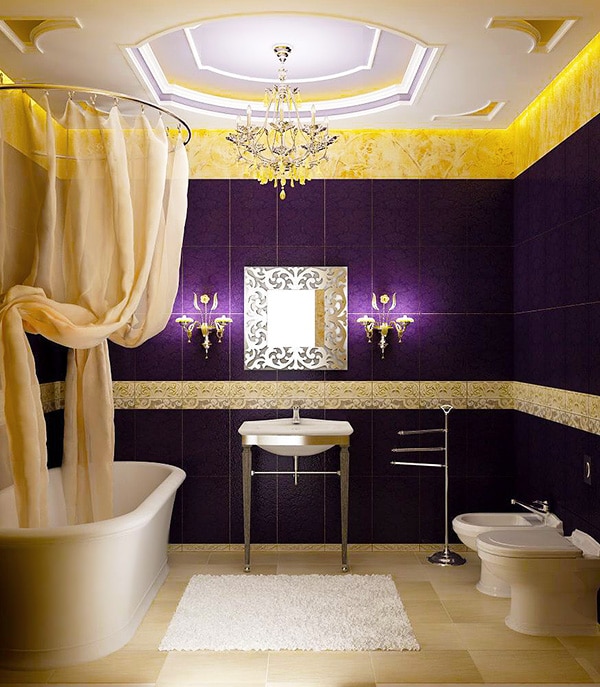 Purple Luxury Bathroom Interior Design Purple Luxury Bathroom Interior Design - Nazmiyal