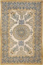 Vintage Mid Century Indian Silk and Wool Rug #45166 by Nazmiyal Antique Rugs