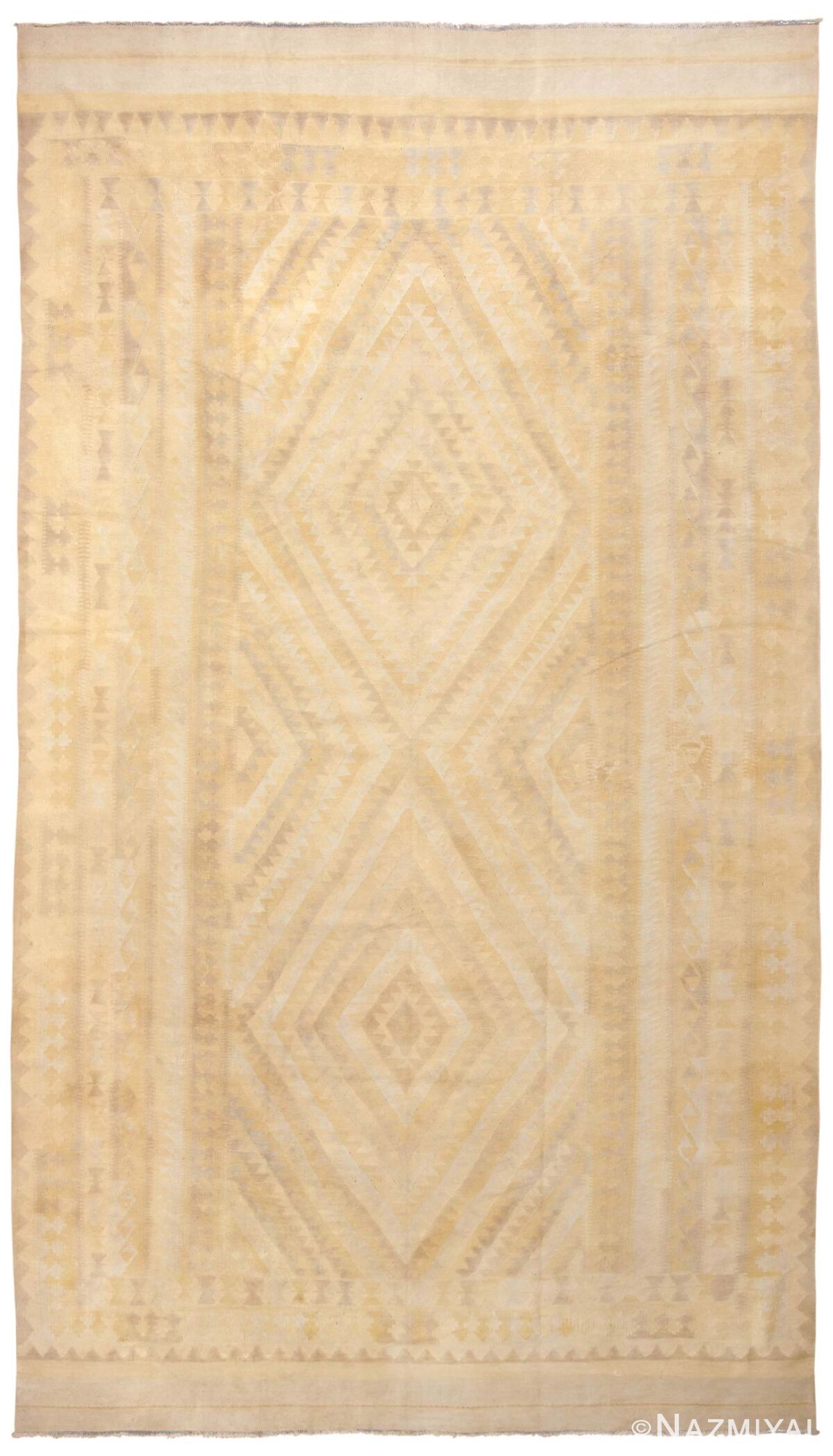 Antique Dhurry Indian Rug 44919 Detail/Large View