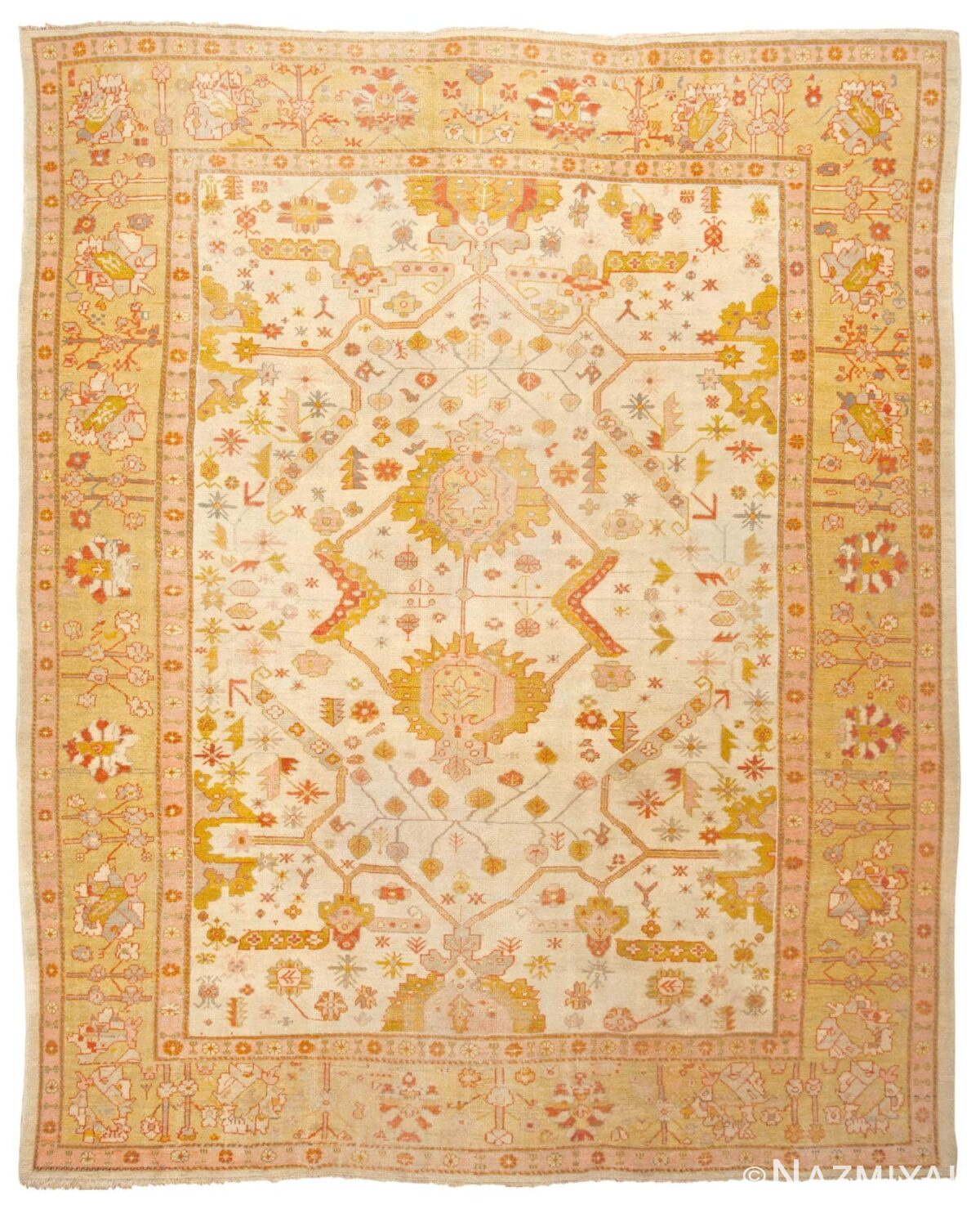 Antique Oushak Turkish Rug 44968