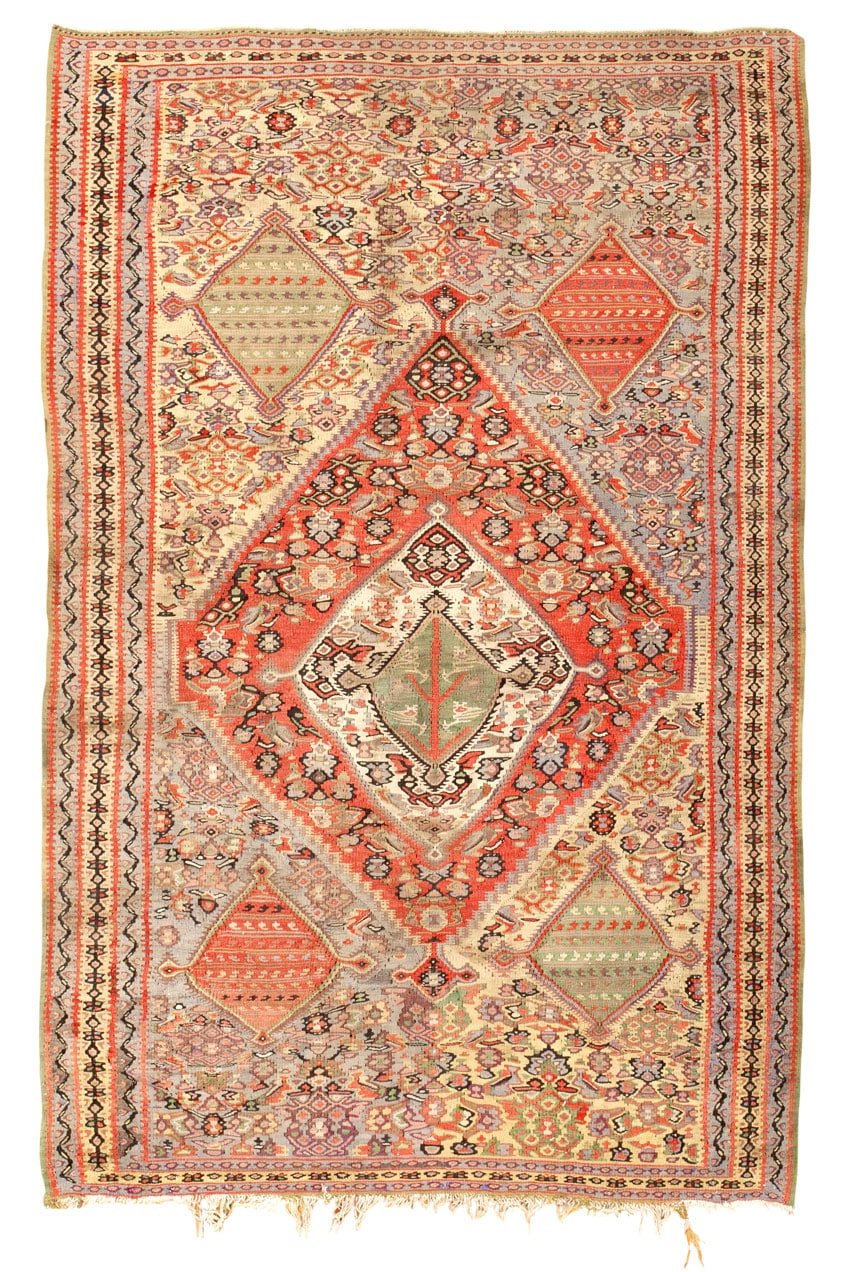Antique Senneh Kilim Rug 45170