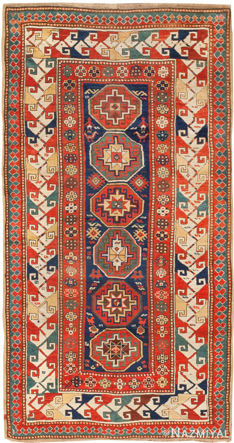 Antique Kazak Caucasian Rug 45173 Detail/Large View