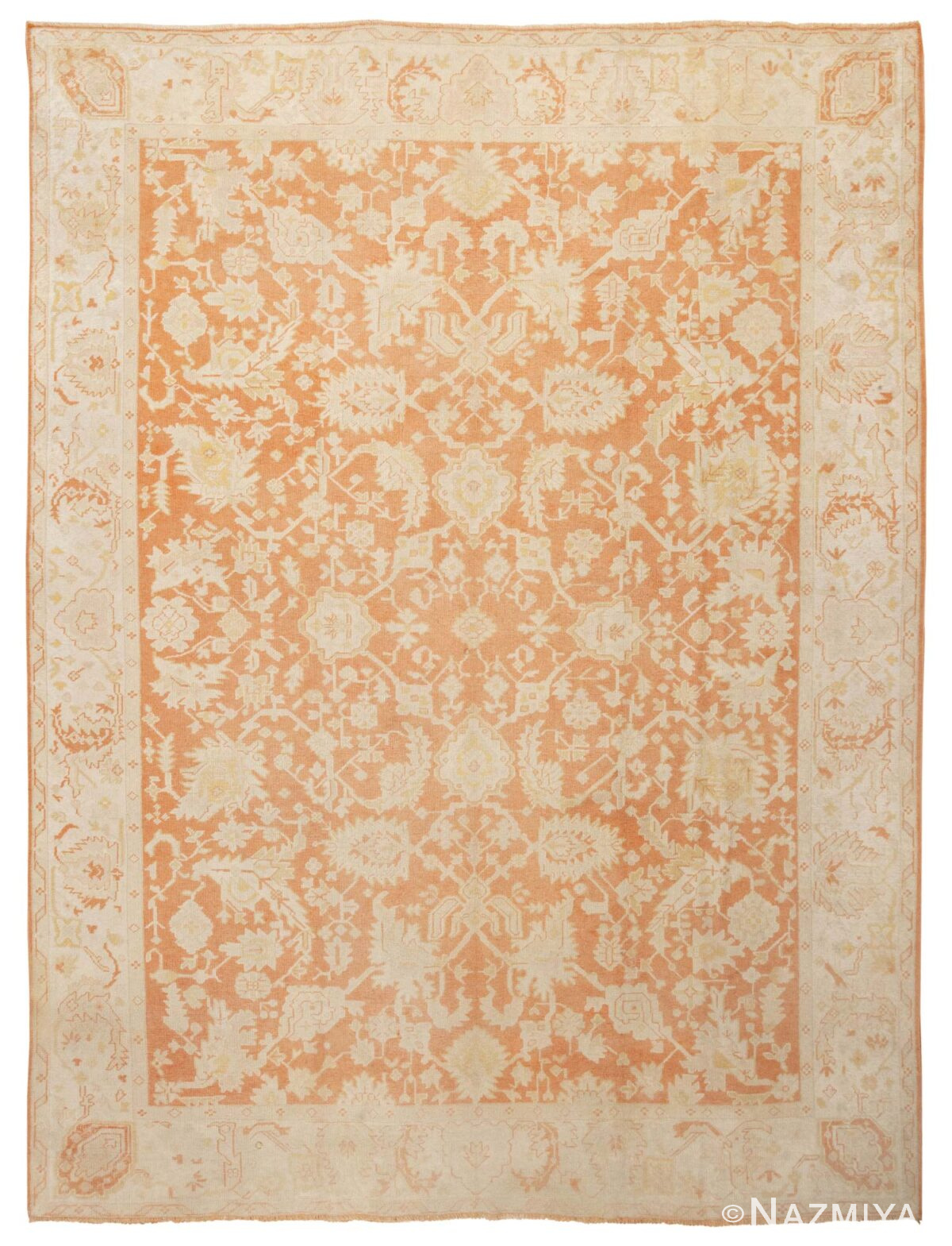 Antique Oushak Turkish Rug 45227 Detail/Large View