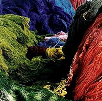 Wool is used for Persian silk carpets