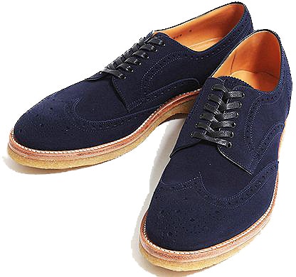 Hiroshi Tsubochi Navy Brogues Men's Shoes Hiroshi Tsubochi Navy Brogues Men's Shoes - Nazmiyal