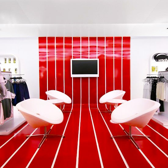 Red and White Commercial Store Interior Design For Fall Nazmiyal