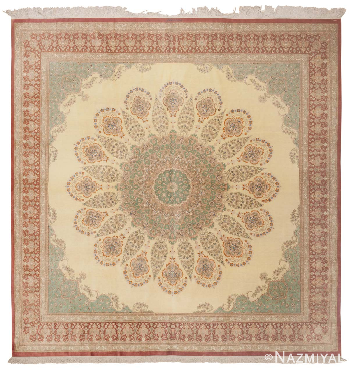 Qum Persian Silk Rug 45247 Detail/Large View
