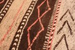 Close-up Vintage flat woven Moroccan Kilim rug 45376 by Nazmiyal