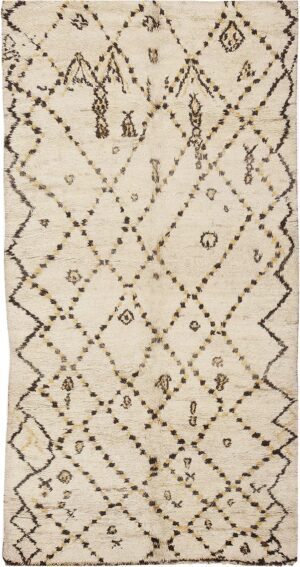 Vintage Mid Century Beni Ourian Moroccan Rug #45353 by Nazmiyal Antique Rugs