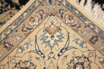 vintage persian silk and wool nain rug 45066 weave Nazmiyal