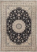 Vintage Persian Silk and Wool Nain Rug #45066 by Nazmiyal Antique Rugs
