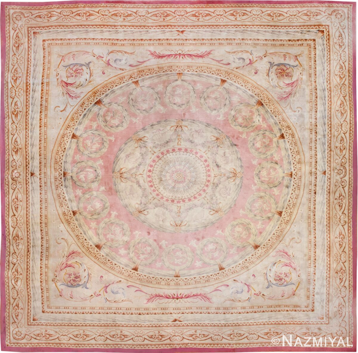 Antique French Savonnerie French Carpet 45464 by Nazmiyal Antique Rugs