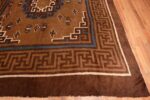 Corner Antique Brown Mongolian rug 44894 by Nazmiyal