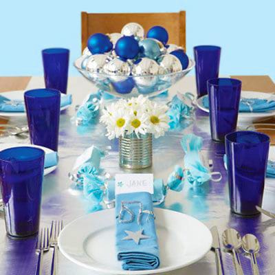 Jewish Holiday Festive Hanukkah Table Setting Jewish Holiday Festive Hanukkah Table Setting Nazmiyal