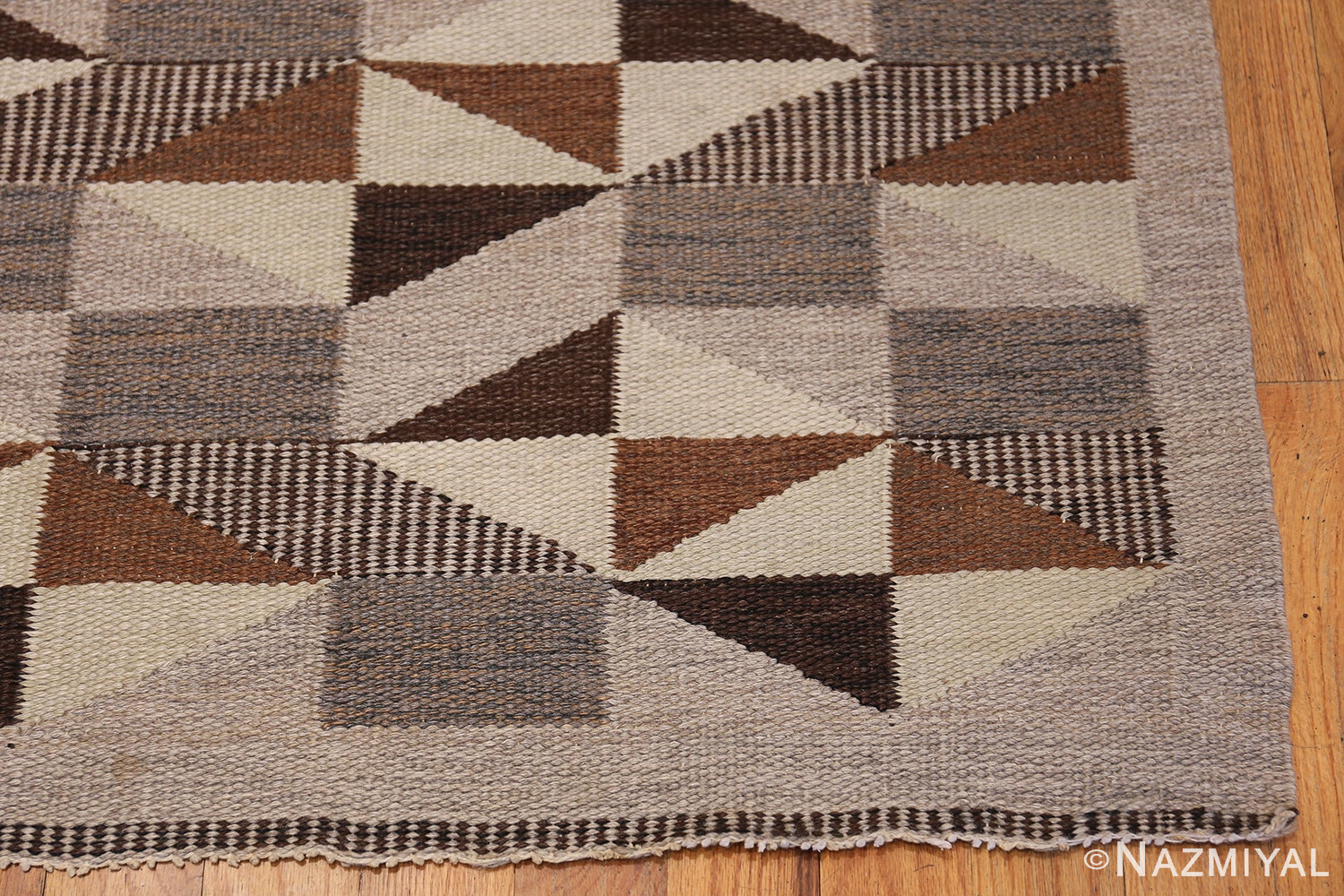 brita grahn vintage swedish rug 45522 corner Nazmiyal