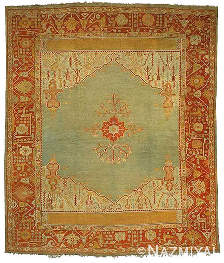 Large Antique Turkish Oushak Rug 2662 Nazmiyal