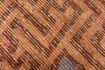 Weave detail Antique Brown Mongolian rug 44894 by Nazmiyal