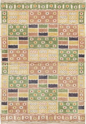 Vintage Swedish Scandinavian Rug 45506 Detail/Large View
