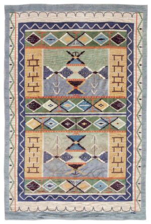 Vintage Swedish Scandinavian Rug 45519 Nazmiyal