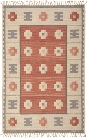 Vintage Swedish Kilim Rug 45652 Detail/Large View