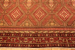 Rustic Square Shape Geometric Design Antique Indian Agra Area Rug 45477 by Nazmiyal Rugs