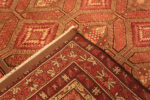 Rustic Square Shape Geometric Design Antique Indian Agra Area Rug 45477 by Nazmiyal Rugs