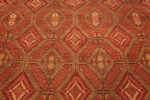 Rustic Square Shape Geometric Design Antique Indian Agra Area Rug 45477 by Nazmiyal Rugs