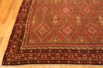 Rustic Square Shape Geometric Design Antique Indian Agra Area Rug 45477 by Nazmiyal Rugs