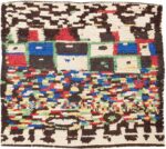 Small Square Vintage Moroccan Boucharouette Rug #45614 by Nazmiyal Antique Rugs