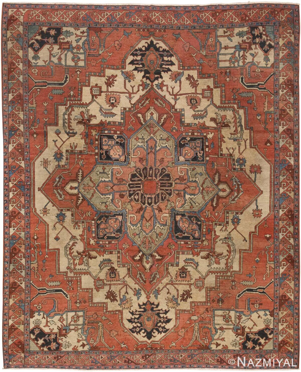 Antique Serapi Rug 45478 Detail/Large View
