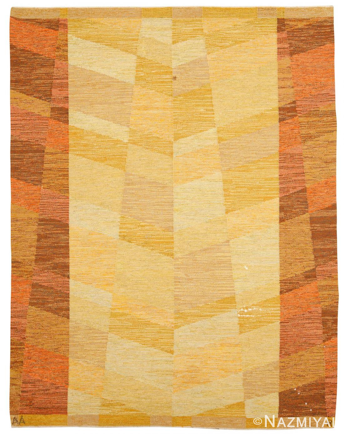 Vintage Swedish Scandinavian Rug 45512 Nazmiyal Antique Rugs