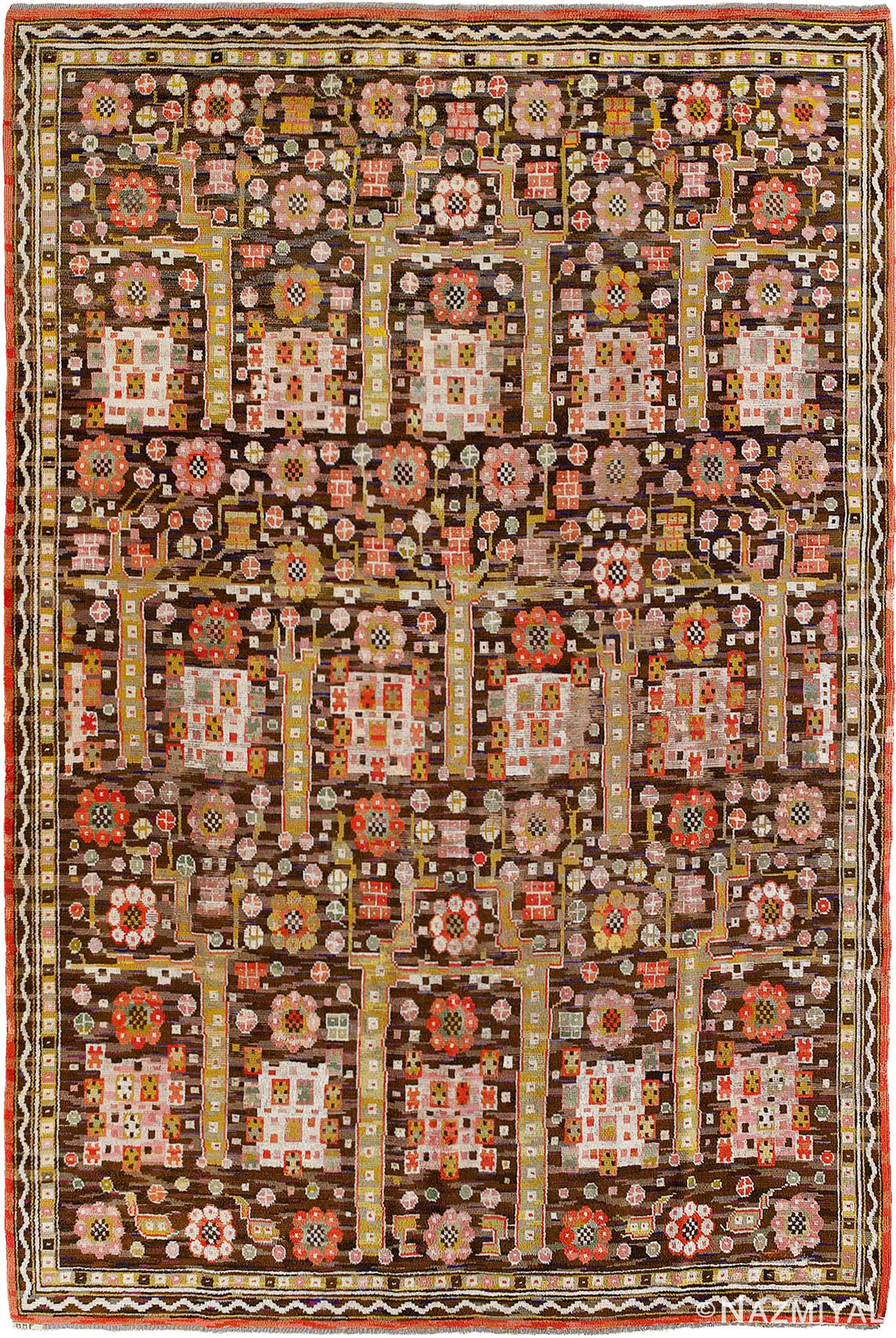 Vintage Swedish Rug Scandinavian Rug 45521 Detail/Large View