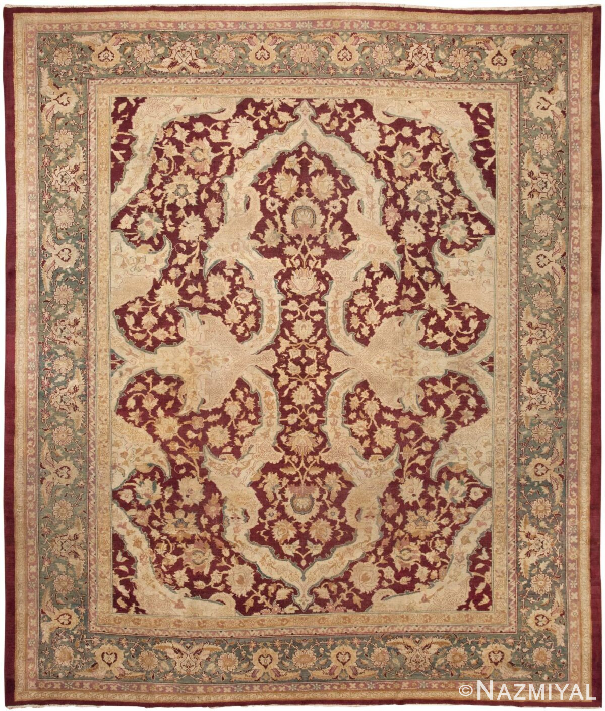Antique Agra Rug 45641 Detail/Large View