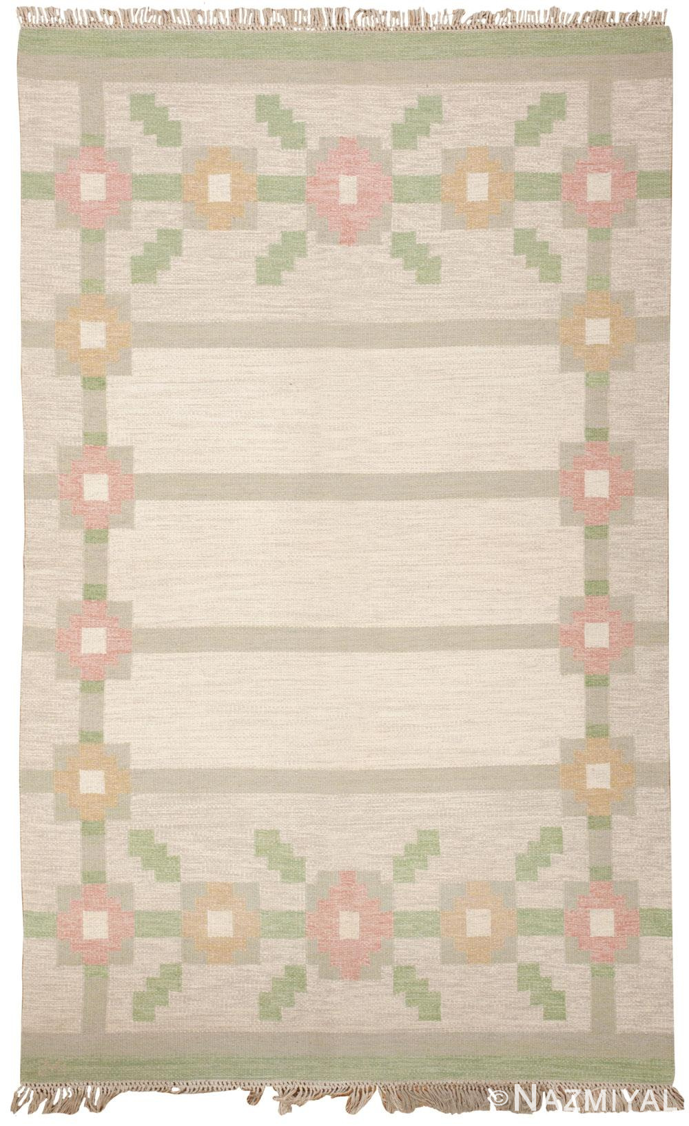 Vintage Swedish Kilim Rug 45649 Detail/Large View