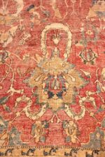 Close-up Oversized Antique 17th Century Persian Esfahan Oriental rug 44143 by Nazmiyal