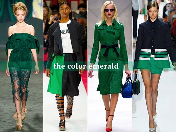 Fashion Runway Models Showcasing The Emerald Green Panton Color Of The Year Fashion Runway Models Showcasing The Emerald Green Panton Color Of The Year - Nazmiyal