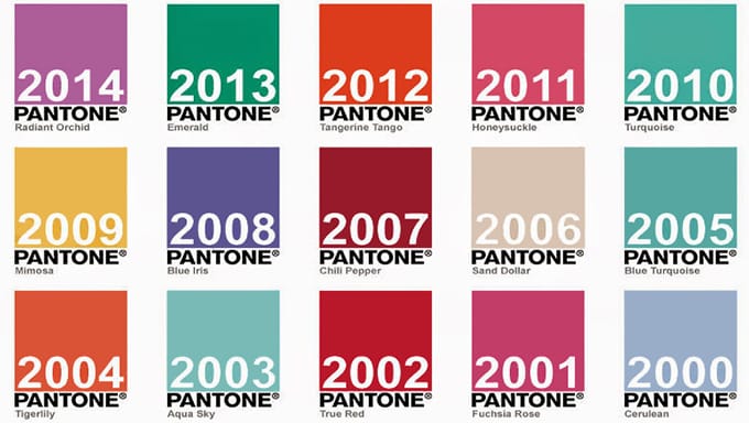 Pantone Colors Of The Year Pantone Colors Of The Year