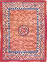 Red Antique Tibetan Rug #45640 by Nazmiyal Antique Rugs