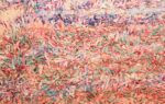 small vintage mid century rag texture moroccan carpet 45696 colors Nazmiyal