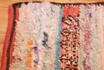 small vintage mid century rag texture moroccan carpet 45696 corner Nazmiyal
