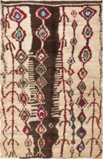 Colorful Primitive Vintage Moroccan Rug #45759 by Nazmiyal Antique Rugs