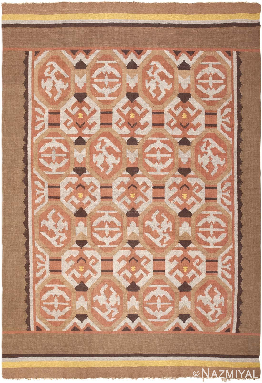 Vintage Scandinavian Swedish Rug 42019 Detail/Large View