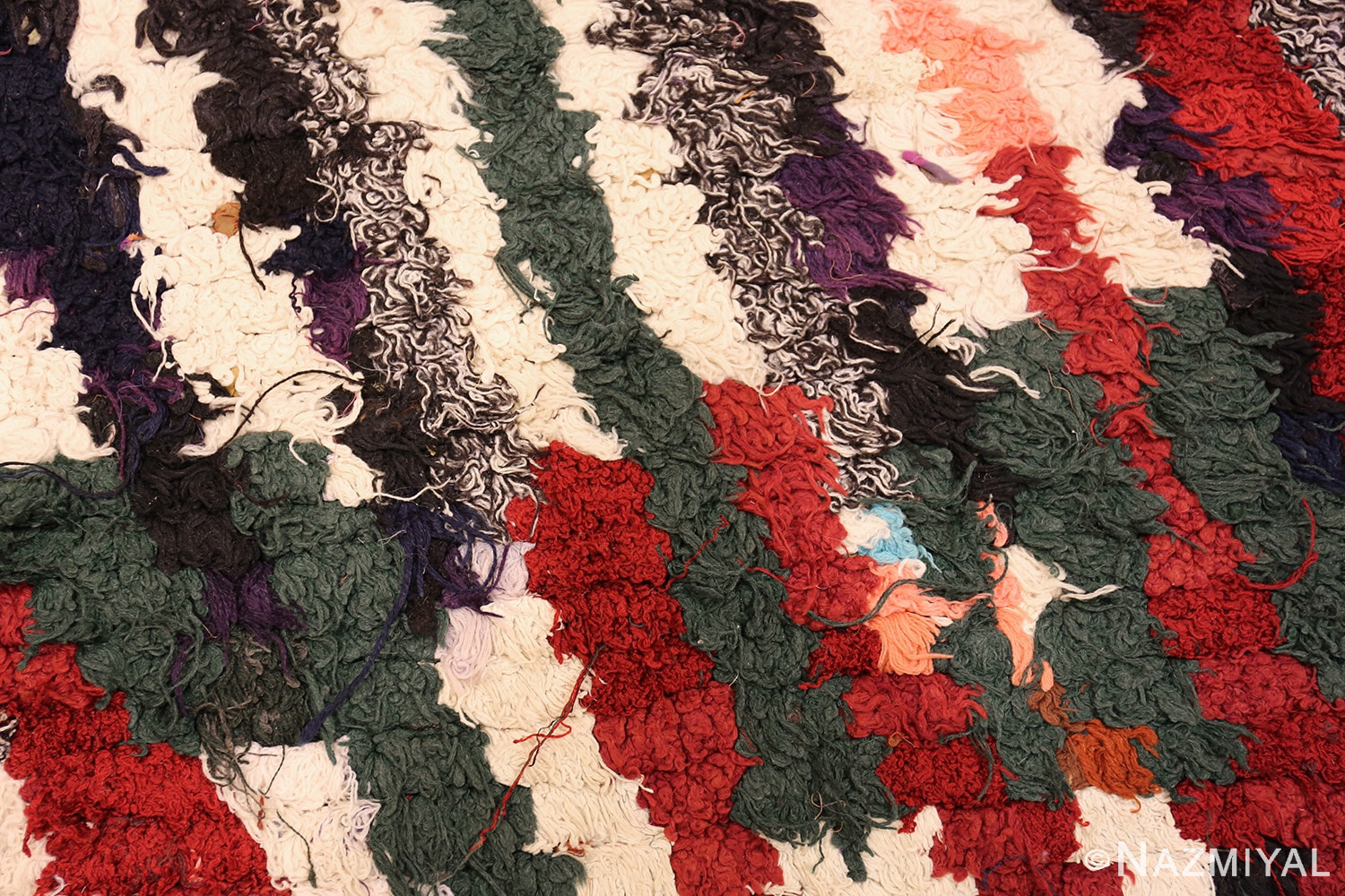 vintage moroccan rug 45700 colors Nazmiyal