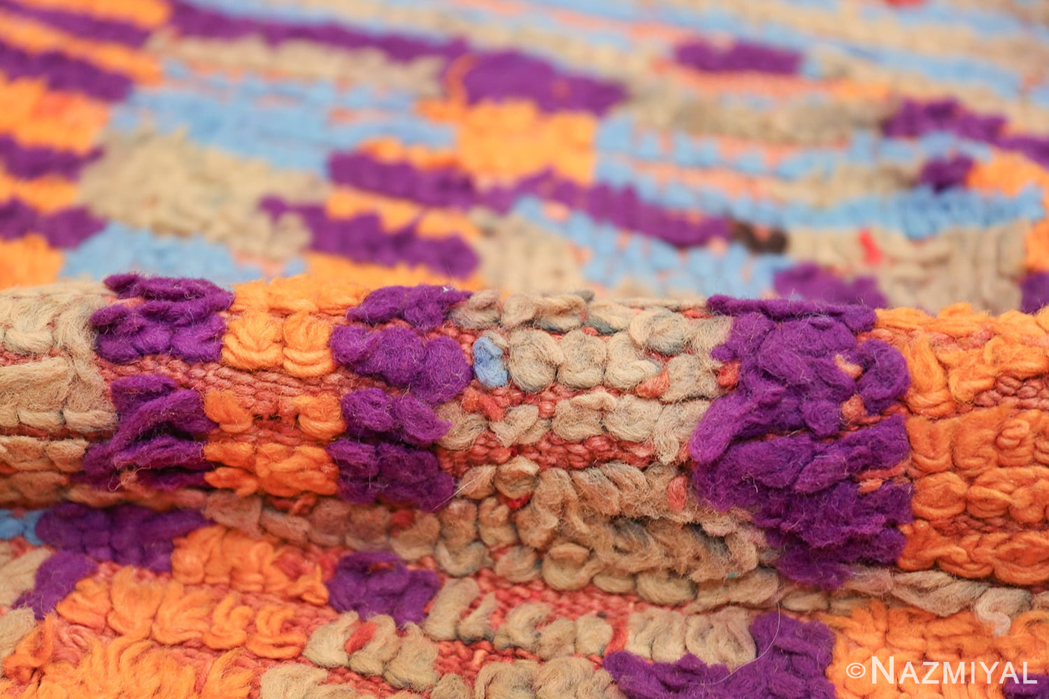 Vintage Moroccan Rug 49860 Colorful Pile Nazmiyal