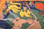 Corner vintage Swedish rug designed by Corneille 45797 Nazmiyal collection